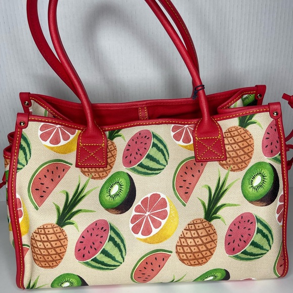 NWT Dooney & Bourke Summer Fruit Print Tote Handbag Satchel - Picture 5 of 13